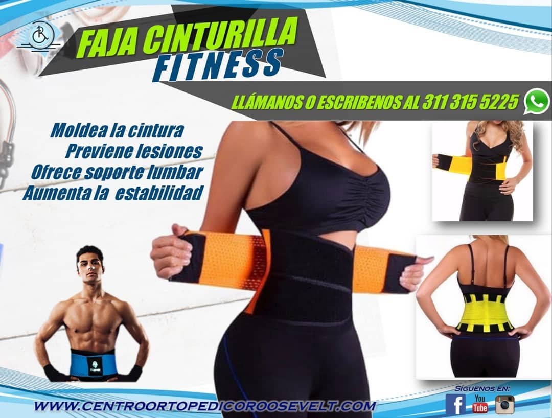 Faja cinturilla fitness con soporte lumbar